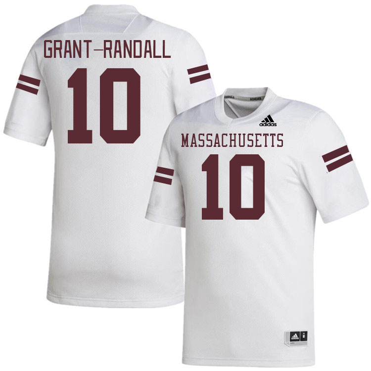 Massachusetts Minutemen #10 Tim Grant-Randall College Football Jerseys Stitched-White